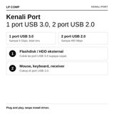 Mini USB Hub 3.0 3 Port Type C A Super Speed 480 Mbps Windows Macbook SmartPhone OTG - foto 2