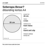 Mouse Pad Bulat Vintage Bohemian Motif Mandala Anti Slip Diameter 20cm Estetik - foto 5