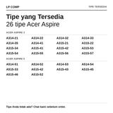 Baut Laptop Acer Aspire 3 5 A314-22 A315-41 A315-42 A514-53 A514-54 Casing Bawah Back Cover Screw - foto 2