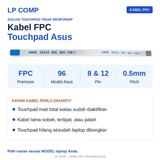 Kabel Flexible FPC Touchpad Laptop Asus X441 A442 X453 A407 A455 8 Pin Searah Bolak Balik - foto 2