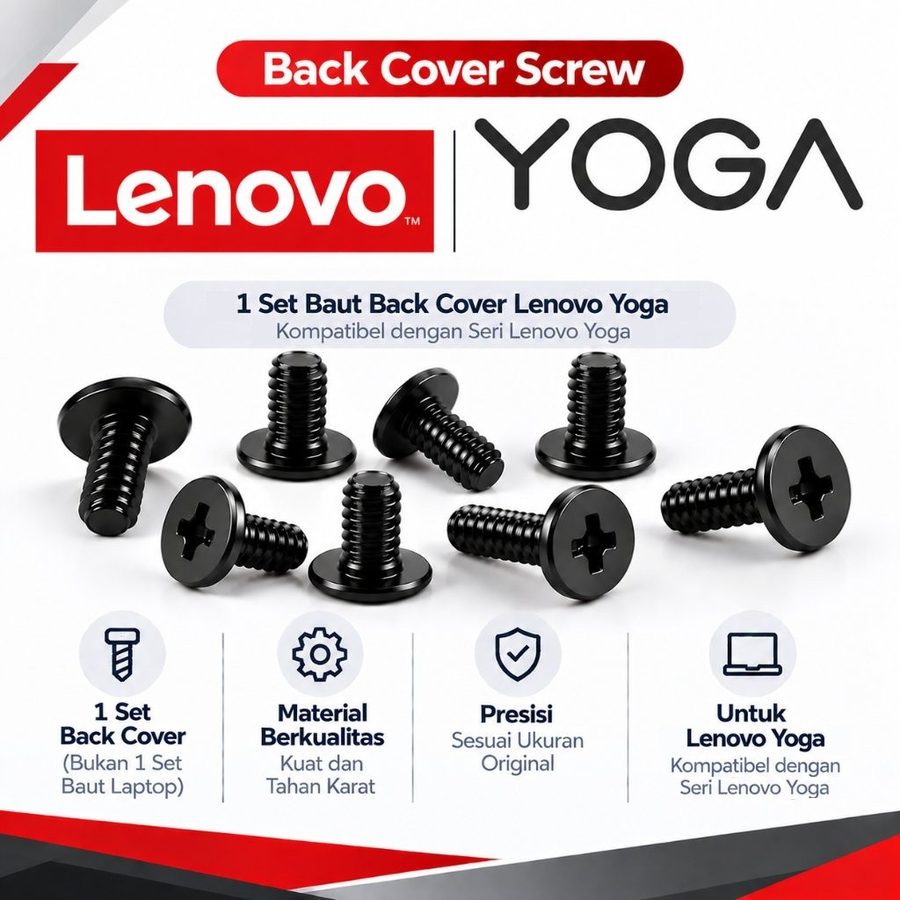 Baut Casing Bawah Laptop Lenovo Yoga 310 500 510 520 530 700 710 730 11s Back Cover