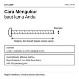 Baut Sekrup Kecil M1 M1.2 M1.4 M1.7 Drat Kasar Runcing Pan Head Philips Carbon Steel Hitam 10pcs - foto 4