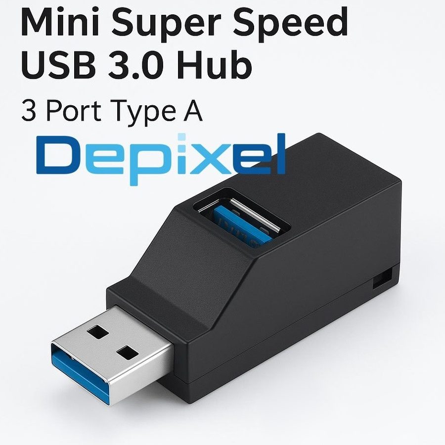 Mini USB Hub 3.0 3 Port Type C A Super Speed 480 Mbps Windows Macbook SmartPhone OTG